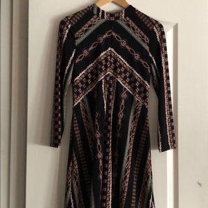 Free people mini long sleeve dress NEVER WORN